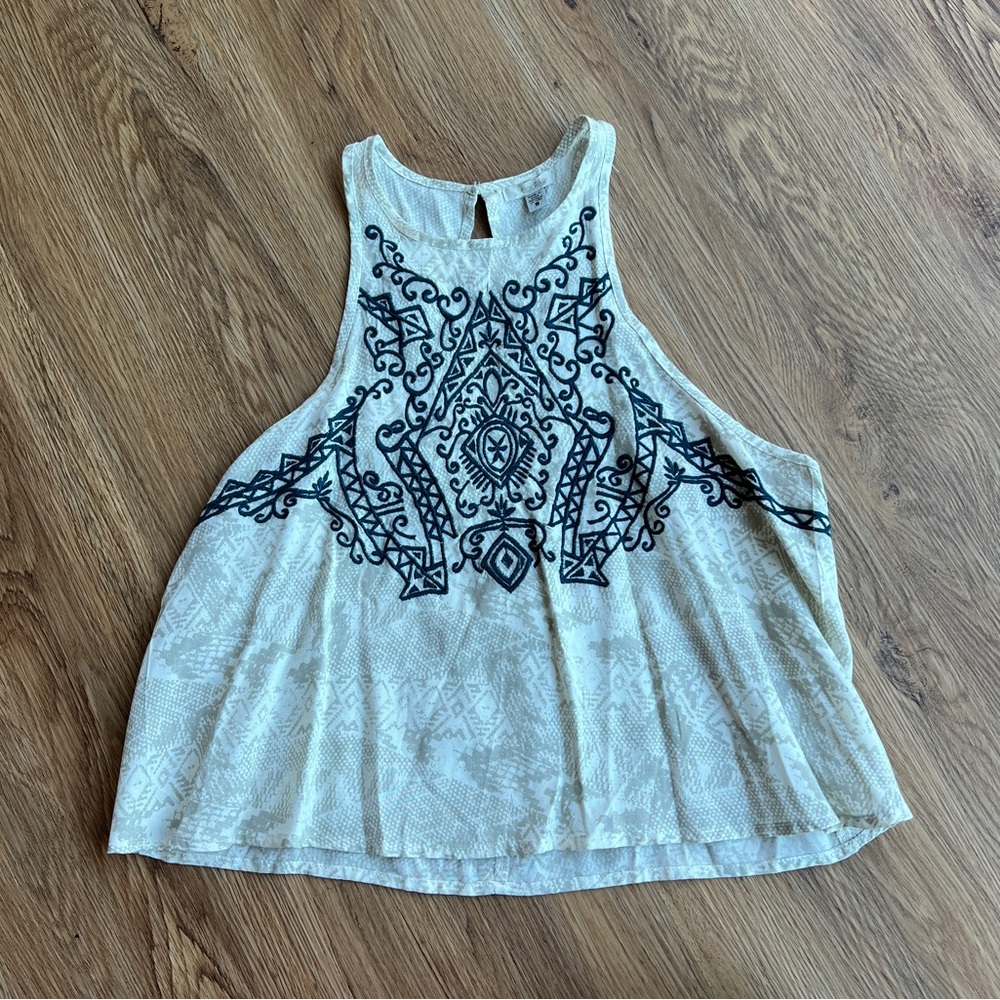Embroidered crop halter